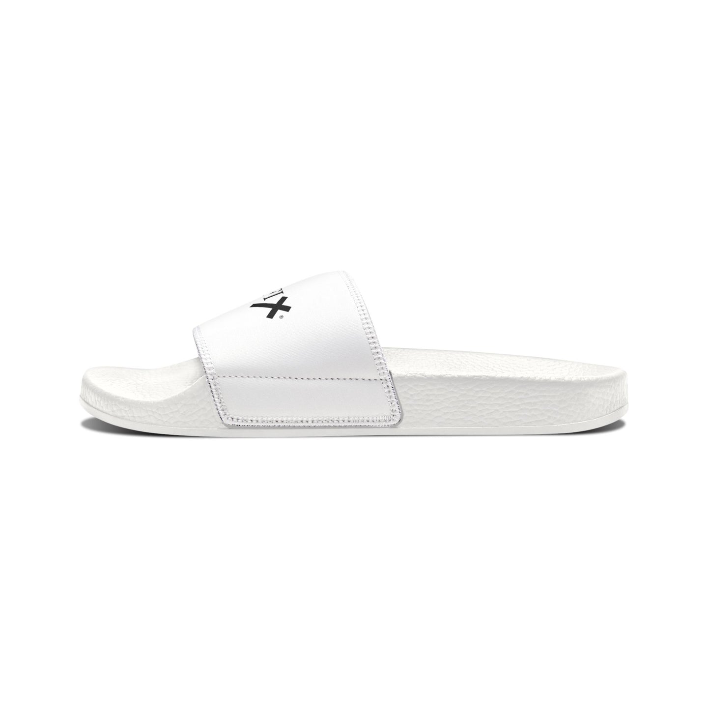 Crucifix Logo Slide Sandals — Men's Removable‑Strap Pool Slides