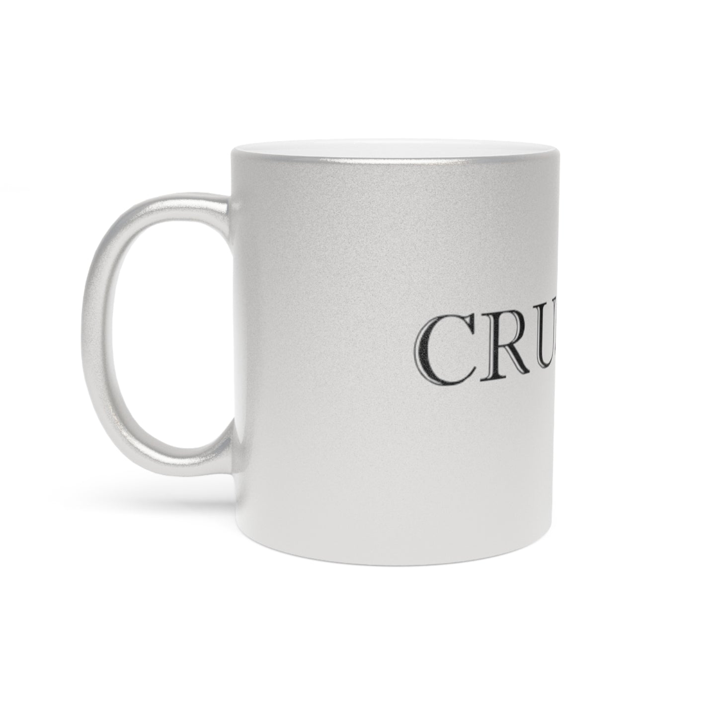Crucifix Logo Ceramic Mug— Silver or Gold Coffee Cup