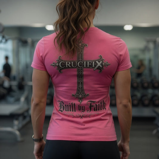 Women’s Built by Faith V-Neck Tee