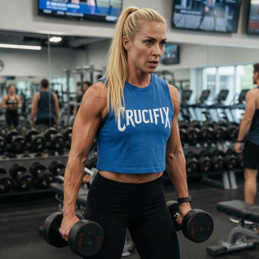 Women’s Crucifix Cropped Tank