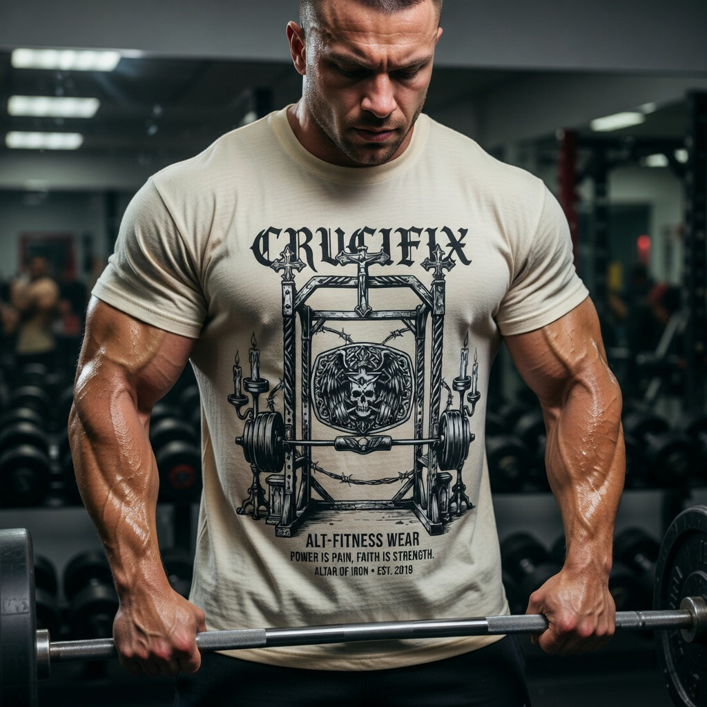Crucifix Alt-Fitness Wear Graphic T-Shirt