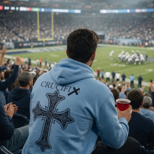Crucifix Logo Cross Graphic Hoodie