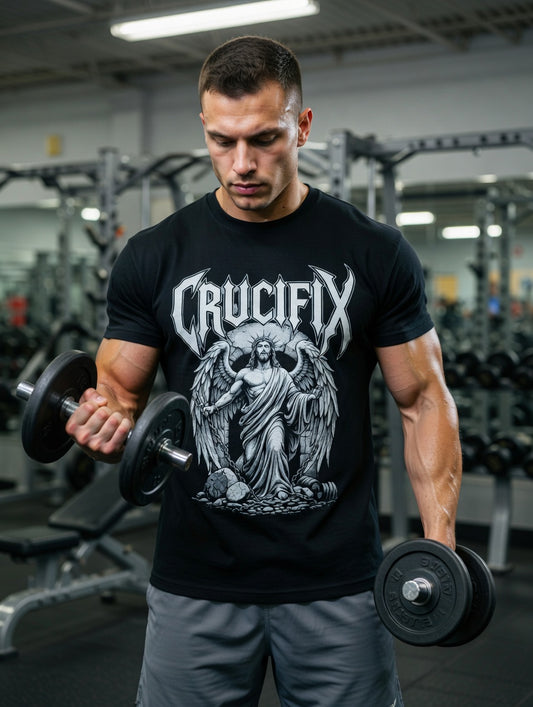 Crucifix He Has Risen Tee