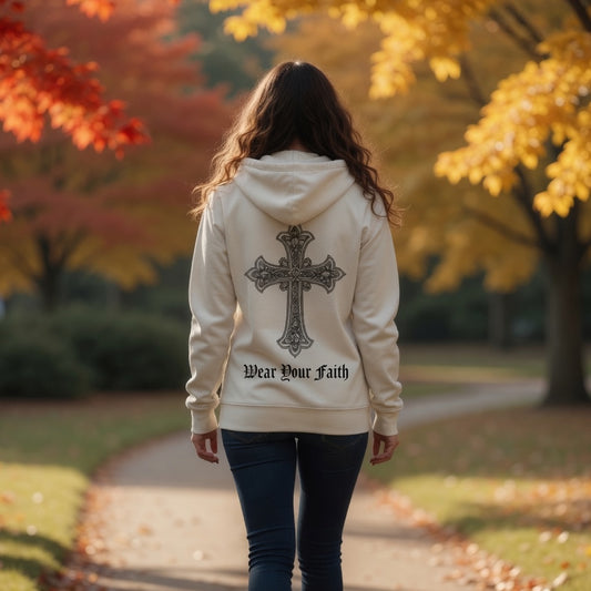 Wear Your Faith Cross Graphic Hoodie