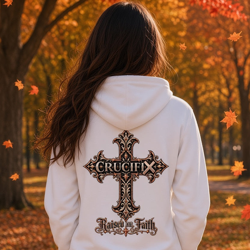 CRUCIFIX Raised on Faith Cross Hoodie