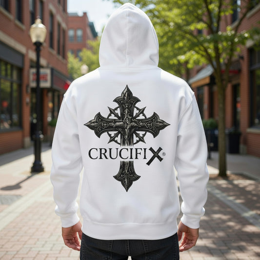 Crucifix Thorn Cross Graphic Hoodie