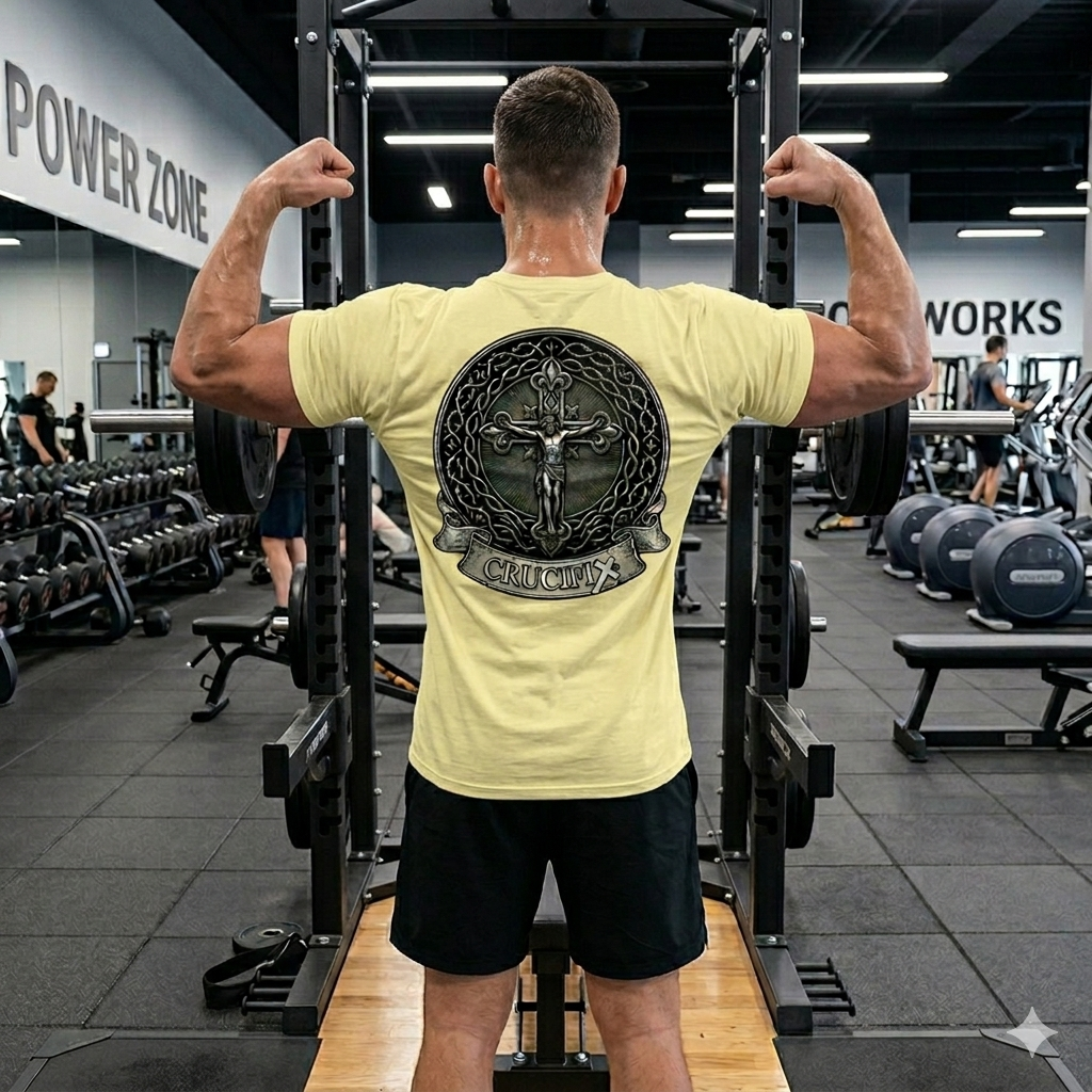 Crucifix Divine Protection Shield Tee