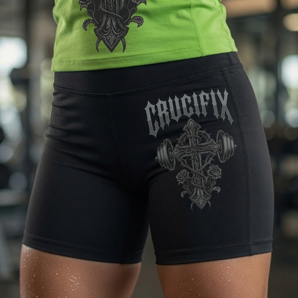 Crucifix Strength Women’s Performance Legging Shorts